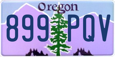 OR license plate 899PQV