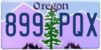 OR license plate 899PQX