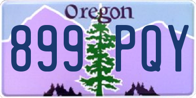 OR license plate 899PQY
