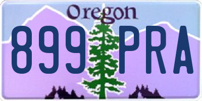 OR license plate 899PRA