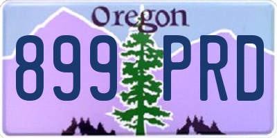 OR license plate 899PRD