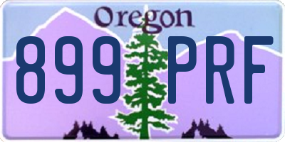 OR license plate 899PRF