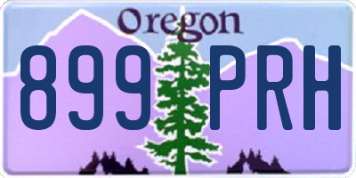 OR license plate 899PRH