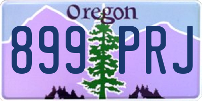 OR license plate 899PRJ