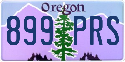 OR license plate 899PRS