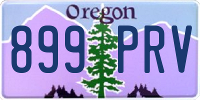 OR license plate 899PRV