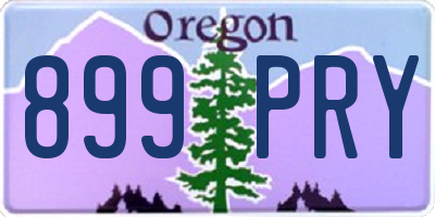 OR license plate 899PRY