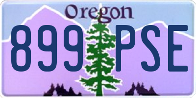 OR license plate 899PSE