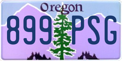 OR license plate 899PSG