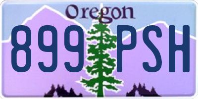 OR license plate 899PSH
