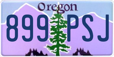 OR license plate 899PSJ