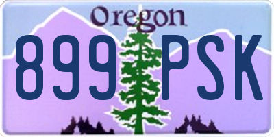 OR license plate 899PSK