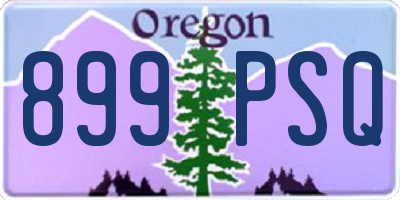 OR license plate 899PSQ