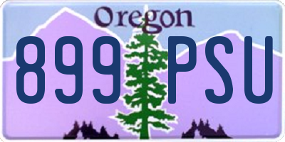 OR license plate 899PSU