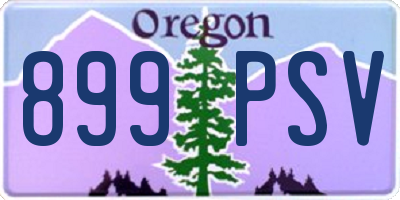 OR license plate 899PSV