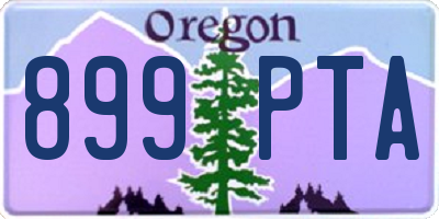 OR license plate 899PTA