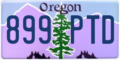 OR license plate 899PTD