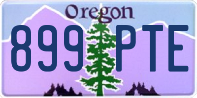 OR license plate 899PTE