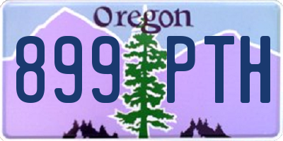 OR license plate 899PTH