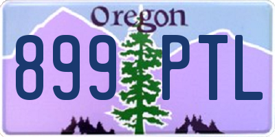 OR license plate 899PTL