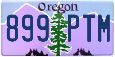 OR license plate 899PTM