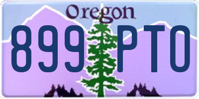 OR license plate 899PTO