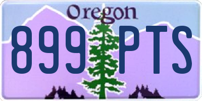 OR license plate 899PTS