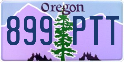 OR license plate 899PTT