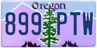 OR license plate 899PTW