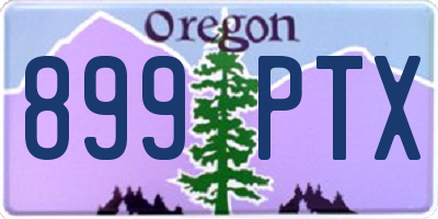 OR license plate 899PTX