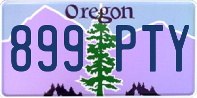 OR license plate 899PTY