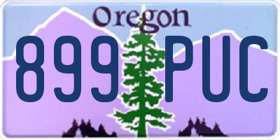 OR license plate 899PUC