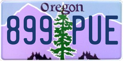 OR license plate 899PUE