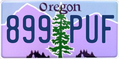 OR license plate 899PUF