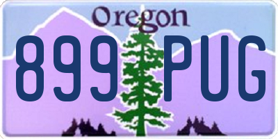 OR license plate 899PUG