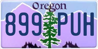 OR license plate 899PUH