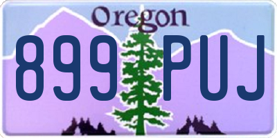 OR license plate 899PUJ