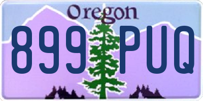 OR license plate 899PUQ