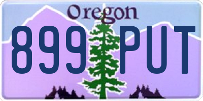 OR license plate 899PUT