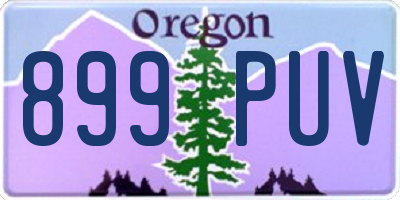 OR license plate 899PUV