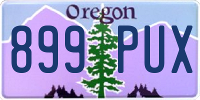 OR license plate 899PUX