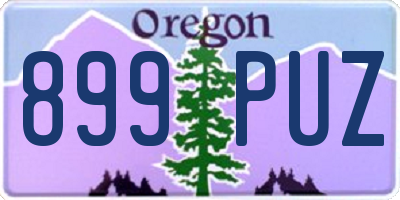 OR license plate 899PUZ