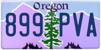 OR license plate 899PVA