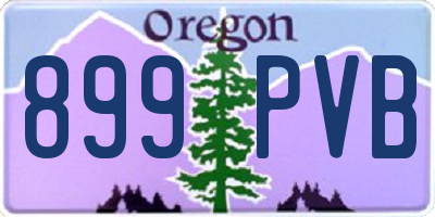 OR license plate 899PVB