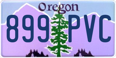 OR license plate 899PVC