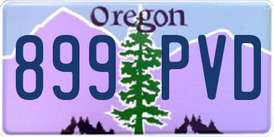 OR license plate 899PVD