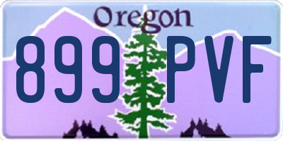OR license plate 899PVF