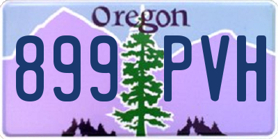OR license plate 899PVH