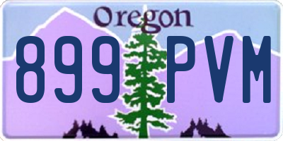 OR license plate 899PVM