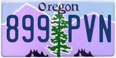 OR license plate 899PVN